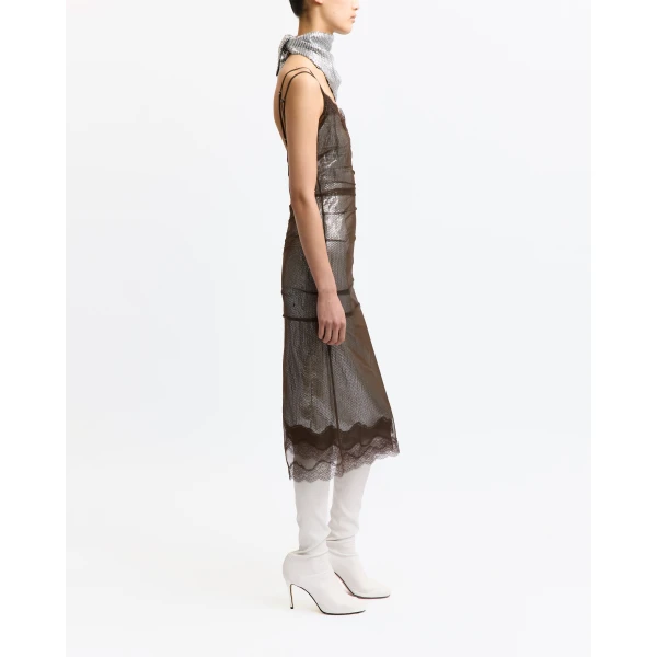 16 Arlington Silver and Chocolate dress