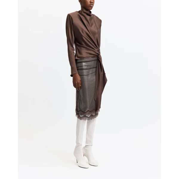 16 Arlington Silver and Chocolate skirt