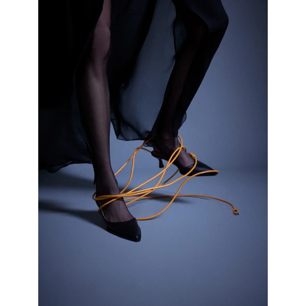 Black ATP Atelier slingbacks