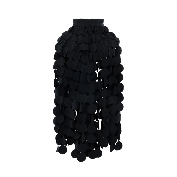 Basque Multicircle Skirt Black