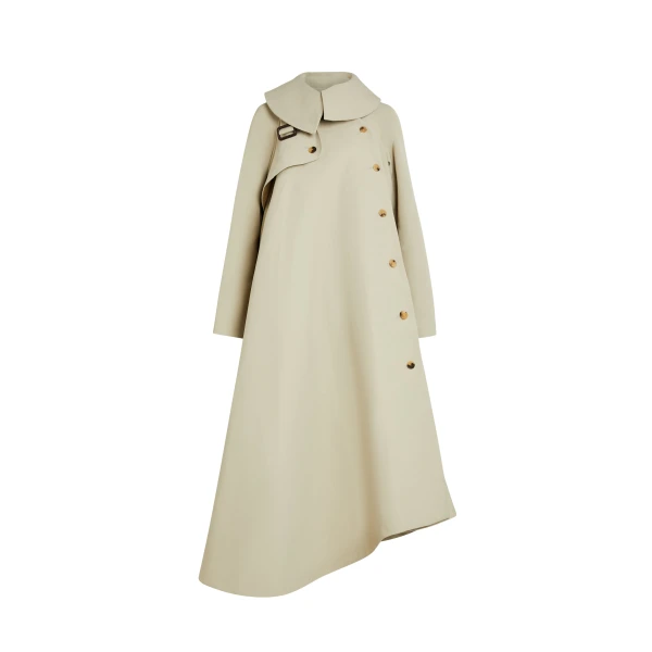 Flared Belted Trench Coat Light Khaki