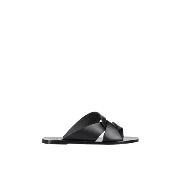 ATP Atelier Allai in Black Flat Sandals