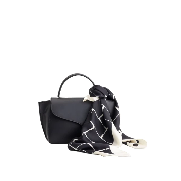 Bellagio in Black White Silk Scarf