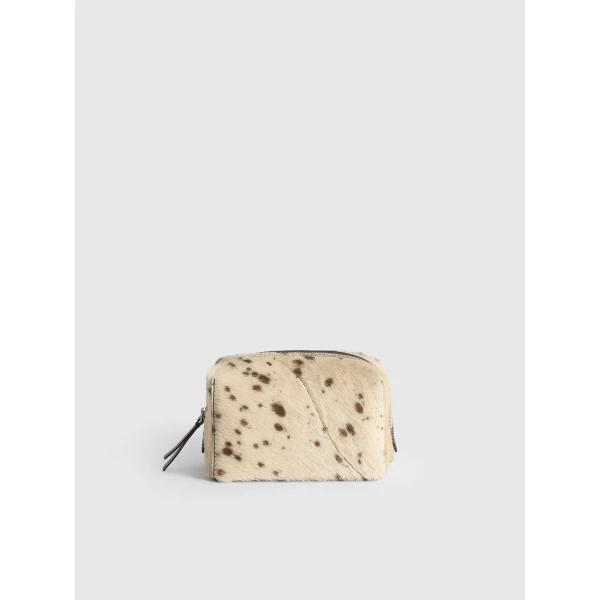 Capanne in Mandorla Cow Print Beauty Bag - Image 3