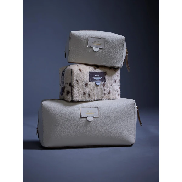 Capanne in Mandorla Cow Print Beauty Bag - Image 4