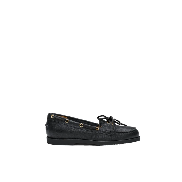 Nesso in Black Boat Shoes