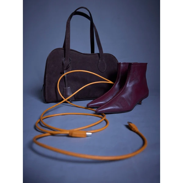 Brown ATP Atelier top handle bag