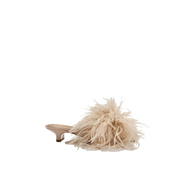 Tavenna in Cipria Kitten Heel Mules