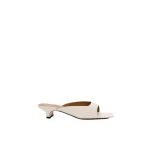 ATP Atelier Tavenna in Linen Kitten Heel Mules ATP Atelier Tavenna in Linen Kitten Heel Mules