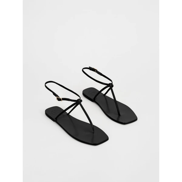 Black ATP Atelier flat sandals