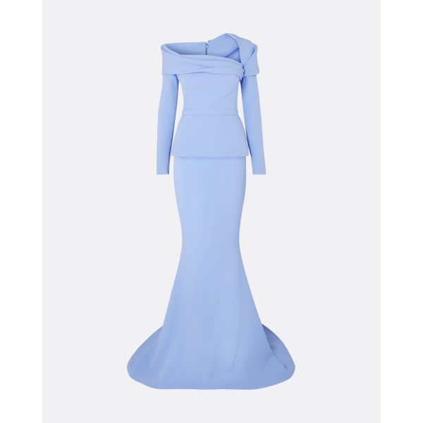 Safiyaa Andra Carolina Blue Long Dress