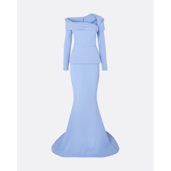 Safiyaa Andra Carolina Blue Long Dress