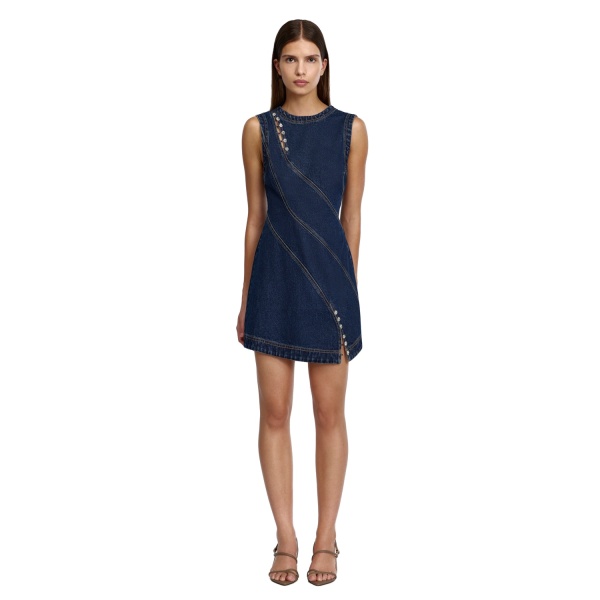 Acler Heath Mini Dress in Indigo