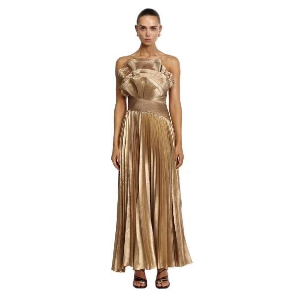 Penda Maxi Dress in Gold