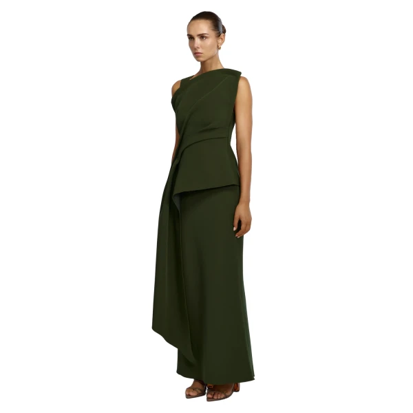 Acler Quindus Skirt in Shadow Green, view 2