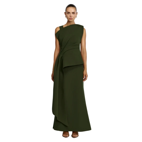 Acler Quindus Skirt in Shadow Green