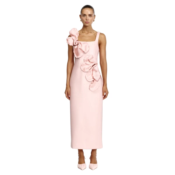 Acler Radburn Maxi Dress in Soft Flamingo