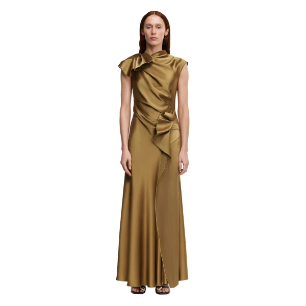 Acler Ramshaw Maxi Dress in Golden Moss