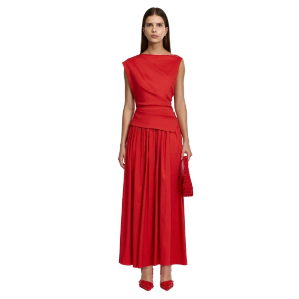 Acler Robakker Maxi Dress in Spicy Red