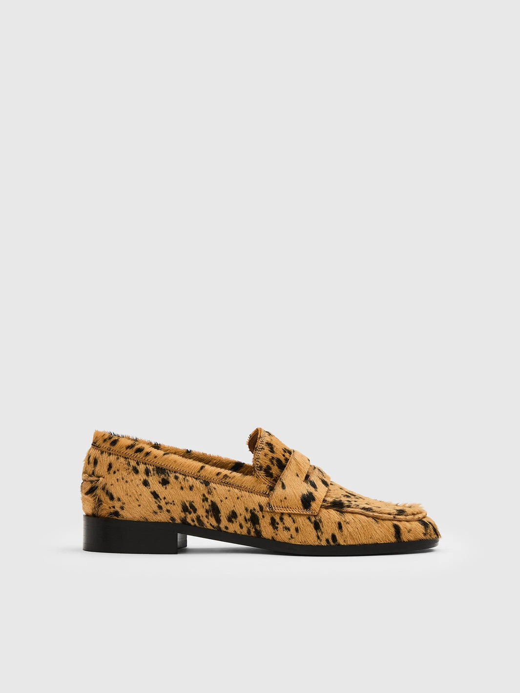 ATP Atelier Airola in Cannella Cow Print Loafers