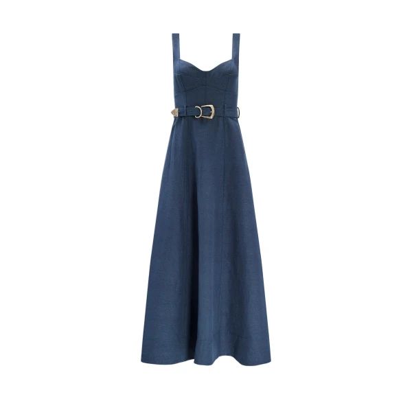 Aje Canvas Midi Dress