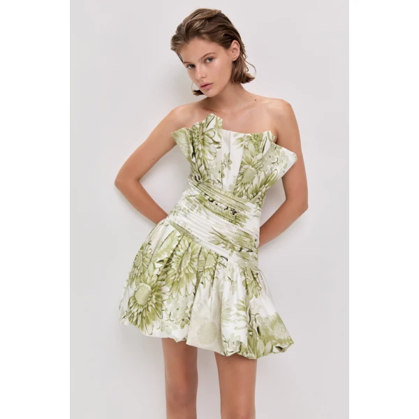 Olive Native Floral dresses