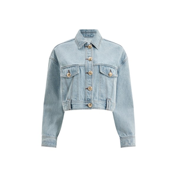 Aje Joy Curved Back Denim Jacket