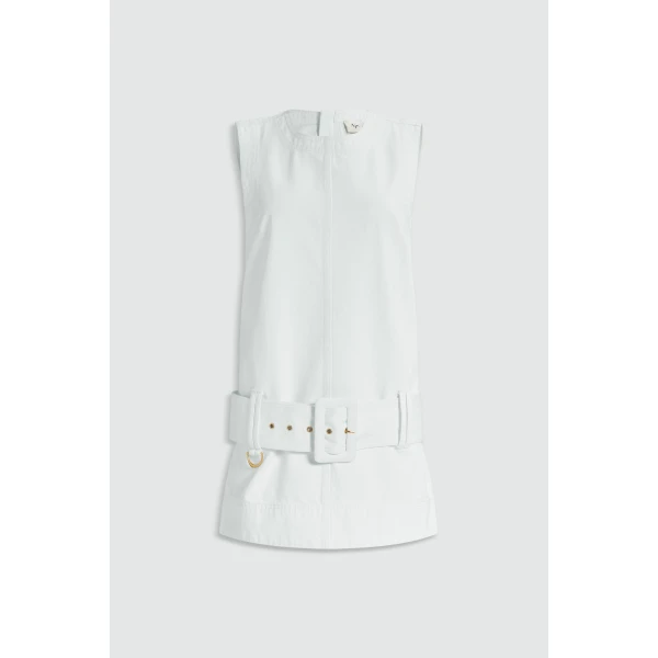 Aje Leni Belted Denim Mini Dress