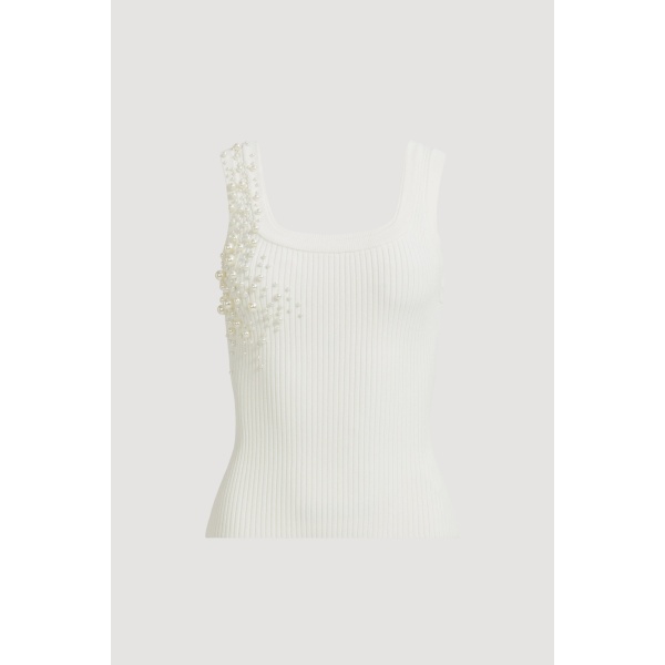 Aje Marlene Pearl Knit Tank