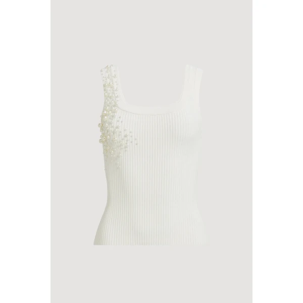 Aje Marlene Pearl Knit Tank