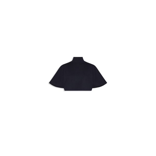 Alaia cropped cotton jersey t-shirt in black