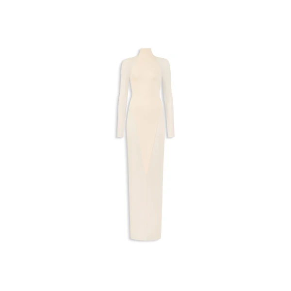 Jersey Bodycon Dress in Pearl White
