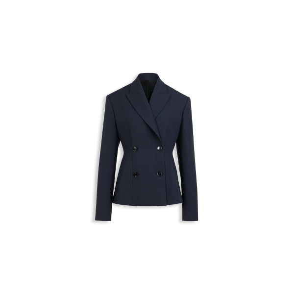 Alaia light wool double-breasted jacket
