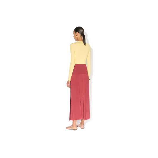 red designer skirts