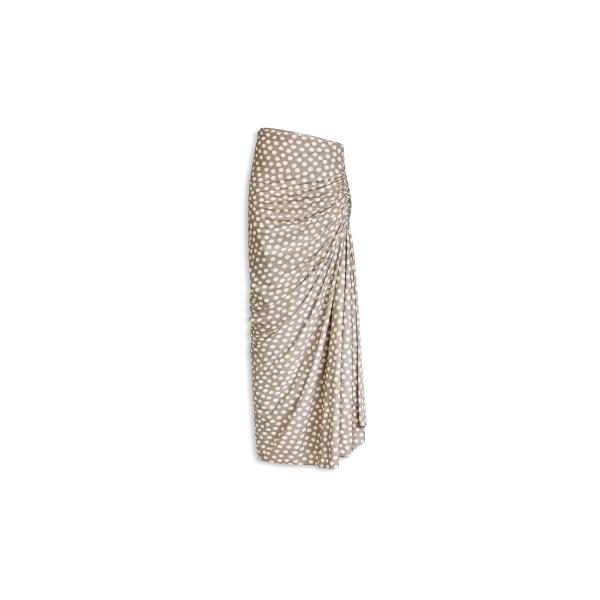 Alaia polka dots gathered skirt