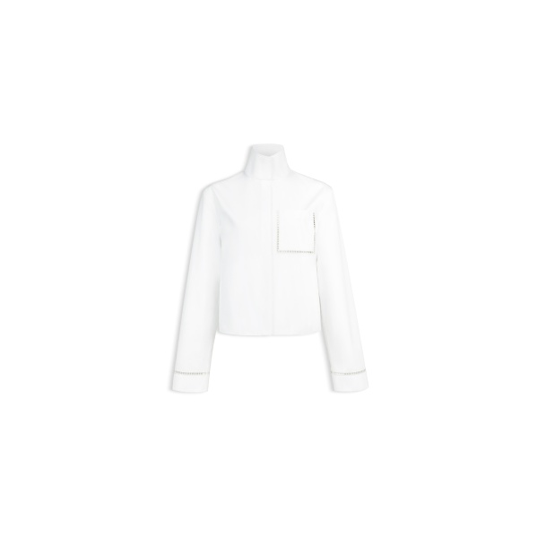Alaia poplin ladder stitch shirt