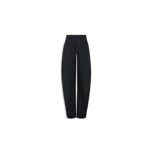 Round Wool Denim Pants