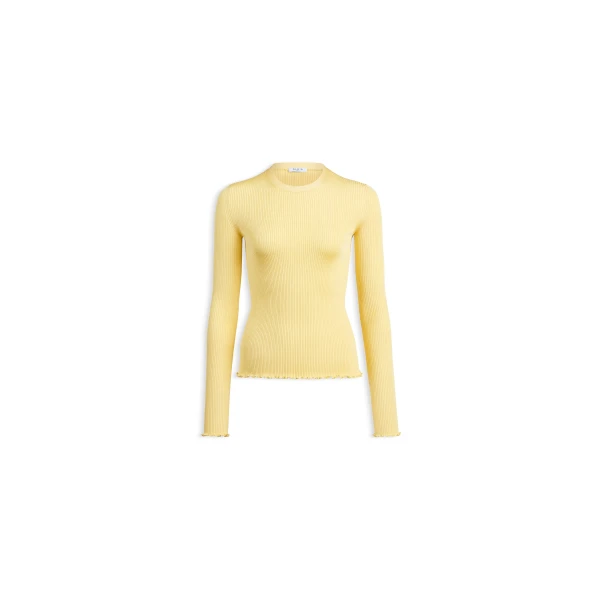 Silk Ribbed Knit Top