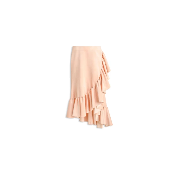 Suede Goatskin Ruffle Skirt