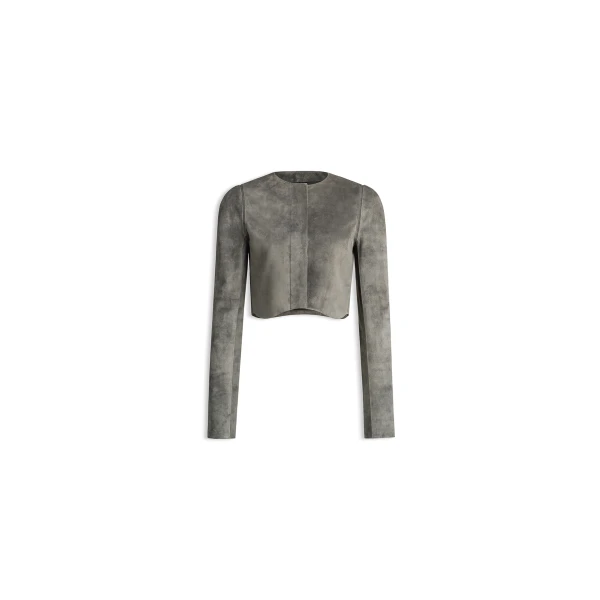 Suede Goatskin Tailored Jacket