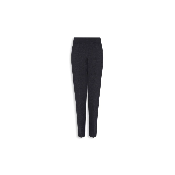 Tapered Wool Pants in Dark Grey