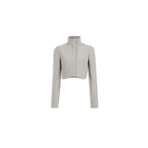 Alaia wool crepe tailored jacket in grey
