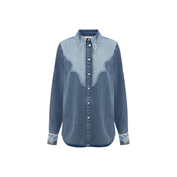 Alemais Jesse Denim Applique Shirt