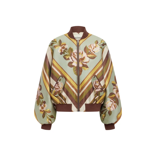 Alemais La Rosa Jacquard Bomber Jacket