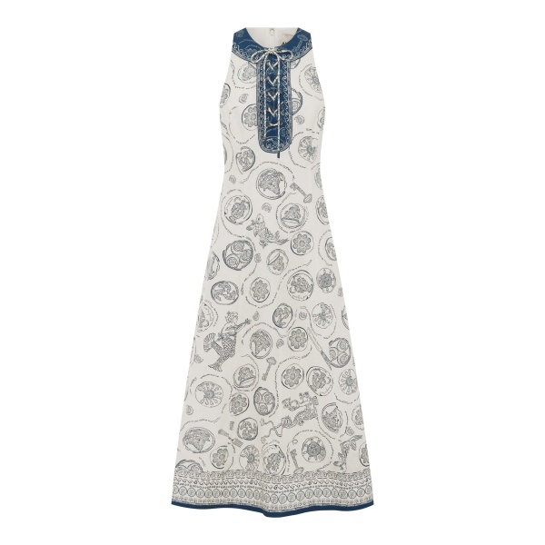 Alémais Lucky Lace Up Midi Dress