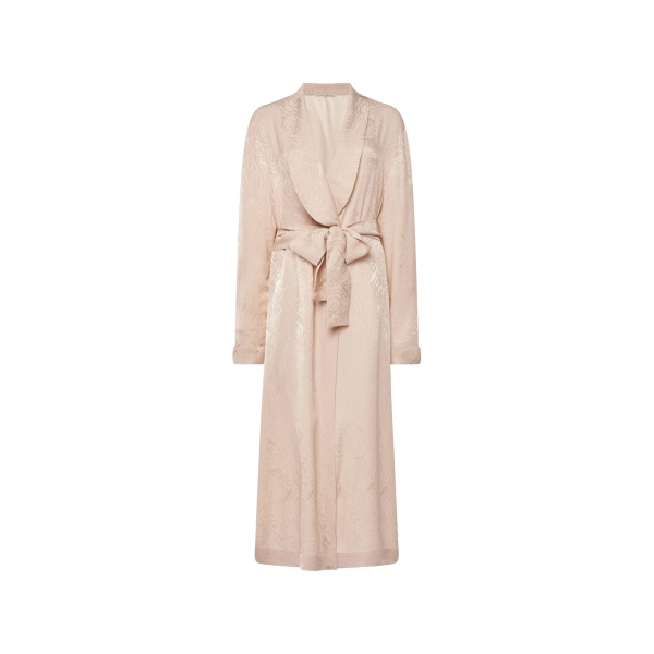Alessandra Rich Silk Jacquard Robe in Blush