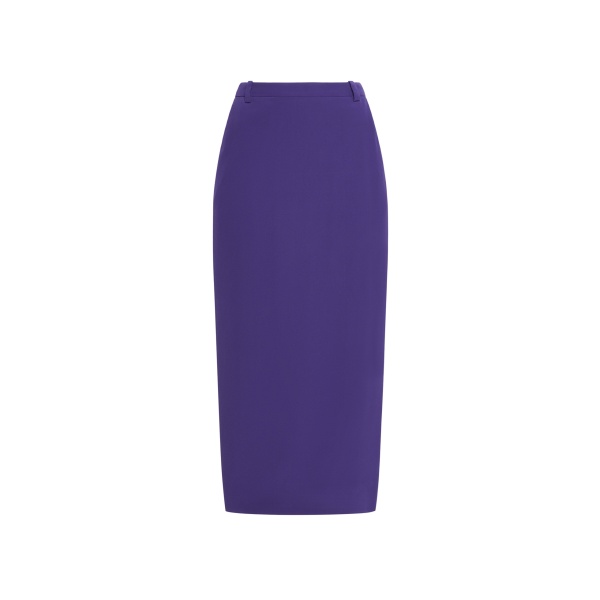 Alessandra Rich Silk Midi Skirt in Purple