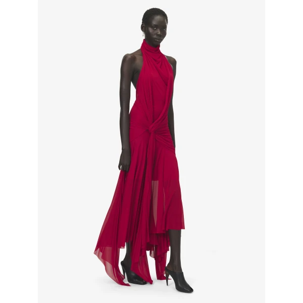 Alexander McQueen Asymmetric Draped Dress - Dresses - British Luxury Tailoring at Coveti