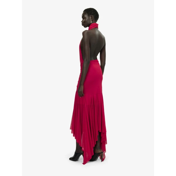Alexander McQueen Asymmetric Draped Dress - Dresses - British Luxury Tailoring at Coveti