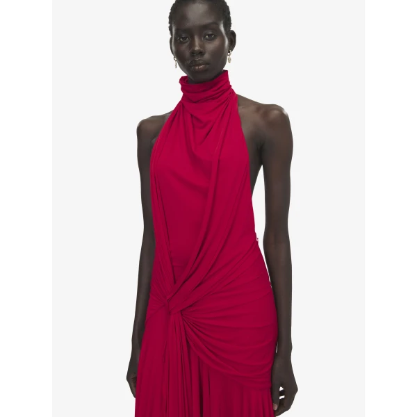 Alexander McQueen Asymmetric Draped Dress - Dresses - British Luxury Tailoring at Coveti